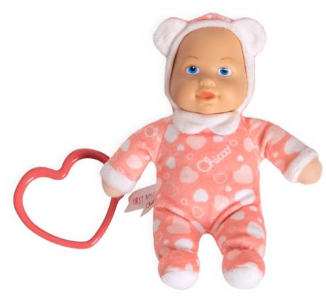Chicco Jouet Ma Première Poupée, avec cœur Doux pour la Dentition, légère, Lavable en Machine, dès 0 Mois