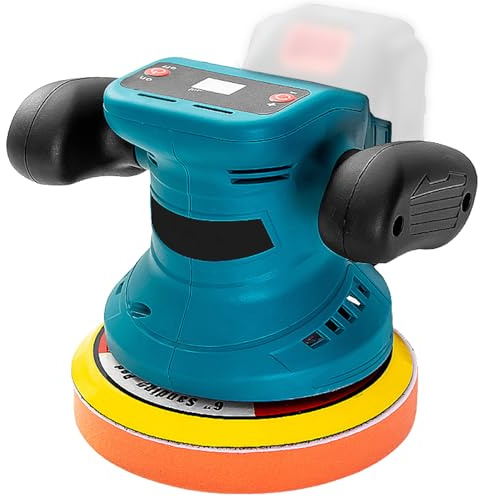 Electric Polisher 3-Speed Adjustable for Car Waxing Marble Buffing Lightweight ABS Tool with Ergonomic Grip Eccentric Polishing Machine