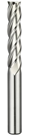 12x110mm,HSS Long Length 4 Flute End Mill, Long Reach Neck Cutter for Deep Slot Milling, Aluminum, Plastic, Single Piece, for CNC & Manual Mill DRINYOUNG (4-Flute, 12mm Extended)