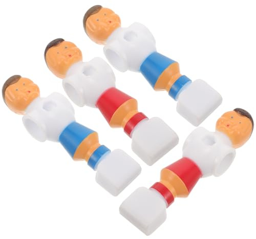 ELAYARD Figuras para Futbolín de Resina 4 Piezas 2 Rojas 2 Azules Accesorios para Mesas de Futbolín Jugadores de Escritorio Compatibles Barras Estándar para Juegos de Fútbol