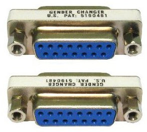 Cable-Tex D15 Midi Game Port Gender Changer 15 Pin Female - F
