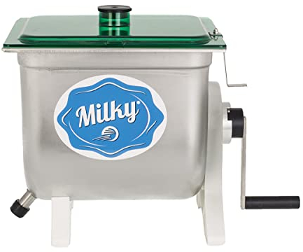 Hand Crank Butter Churn Milky FJ 10 | 0.9 Gallon Capacity | Made of Stainless Steel | Homemade Butter in 20-30 Minutes | Easy to Use | Made in The EU | 2-Year Warranty