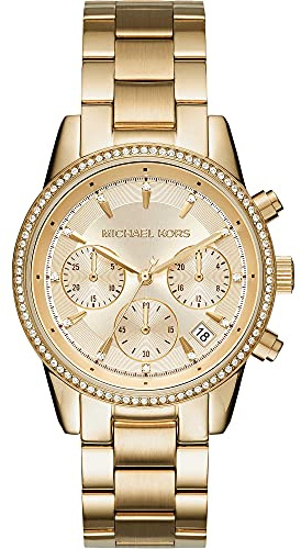 Michael Kors MK6356 Damer ritz guldpläterad chronographklockan