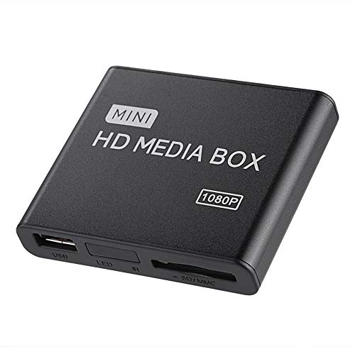 Completo HD HDMI Reproductor Multimedia, Mini 1080p Ultra HD Digital Media Player Soporte USB Drives, Tarjetas SD MMC RMVB MP3 AVI y MKV (EU)(D)