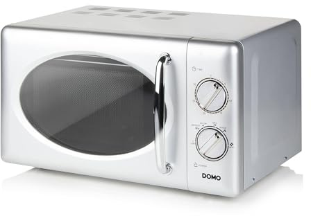 DOMO DO3025 Micro-ondes - Four à micro-ondes avec 6 niveaux de puissance - Fonction de décongélation -25L - 900W - Argent