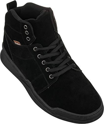 CALTO Mäns osynliga höjande hiss skor – atletisk ankeltopp sneakerstövlar – 6 cm högre, Svart, 41.5 EU