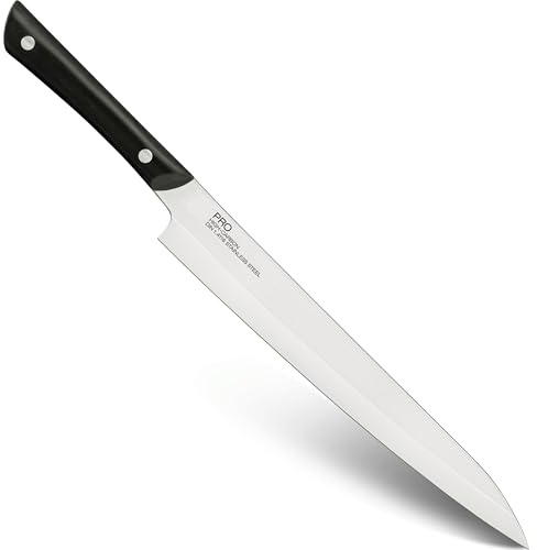 Kai PRO 9.5 Yanagiba Knife, Hand Sharpened Japanese Sashimi Knife, German DIN1.4116 Stainless Steel Blade, Full-Tang POM Handle, NSF Certified, Versatile Kitchen Tool