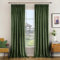 Woaboy Pencil Pleat Velvet Green Curtains 90x90 for Living Room Luxury Soft Drapes for Bedroom Window Treatment for Thermal Insulated & Room Darkening Olive Green, 2 Panels