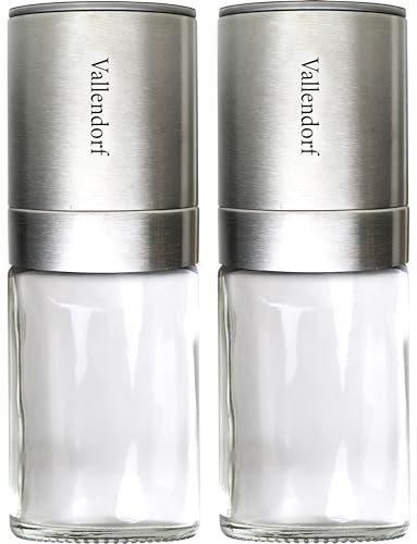 Vallendorf Gewürzmühlen-Set, Pfeffermühle & Salzmühle, 2-teilig, Edelstahl, Glasoptik (ohne Inhalt), X_VA2