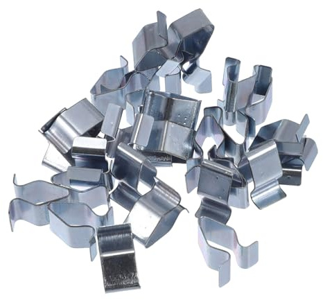 VekAuto 30 Clips De Retenue De Garniture De Panneau De Porte De Hayon Compatibles pour Volkswagen R32 08, En Métal Durable De Couleur Argentée, Clip De Ressort De Carrosserie Polyvalent