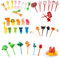 WHYCNJL 40 Stück Piekser Fingerfood Kinder Mini Cartoon Bento Obstgabeln Zahnstocher FüR Kinder Food Kuchen Picks ZubehöR SüßE spieße Erwachsene Dessert Obst Kinderparty Halloween Weihnachten