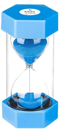 SuLiao Sandtimer 5 minuters timglastimers, plast sandklocka 5 minuter, stor grön sandklocka 5 minuter, timme glasfärgad sandglastimer för barn, spel, klassrum, kök, dekorativ