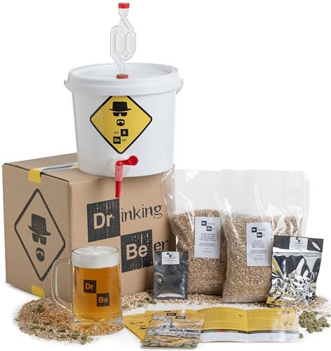Drinking Beer™ Brauset “Beer Lab” | Basis-Kit für 5 Liter | 6,4% Vol. | Handwerksbier-Kit | Originelles Geschenk für Bierliebhaber | Perfekt für das Bierbrauen zu Hause