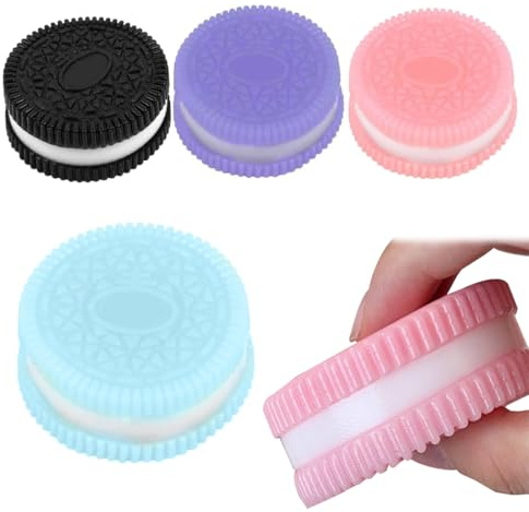KYLOS Squishy Oreo, Lot De 4 Jouets Anti-Stress À Écraser En Forme De Taba - Soulage Le Stress - Ultra Doux - Décompression - Jouet Anti-Stress