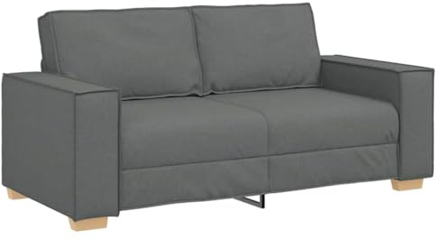 vidaXL 2-sitssoffa mörkgrå 140 cm tyg