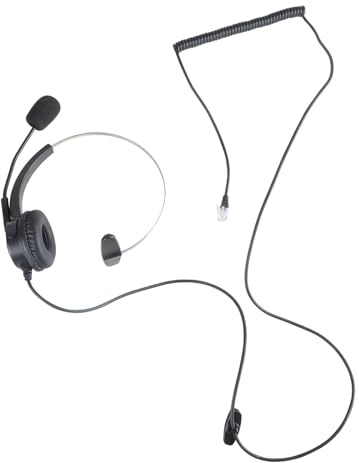 Cuffia telefonica monofonica RJ11 a 4 pin con cavo per call center cuffia BK auricolare auricolare in-ear stereo isolamento acustico dispositivo condotto aria cancellazione del rumore USB