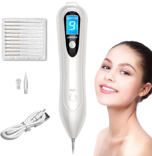 Syluxe Dissolvant Traitement Verrues Plasma Électrique Removal Pen 9 Niveaux pour Taches de Rousseur, Taches Foncées, Tatouages, Verrues, Pigments de Cicatrice sur Les Bras, Le Front et Le Visage