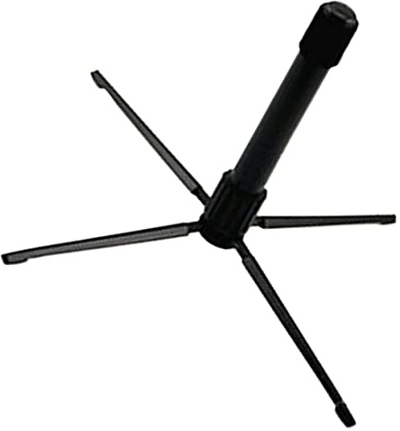 MAJORMENCH Portable Folding Flute Stand Instrument Holder with Stable Support Black Metal and Plastic for Home and Outdoor Display of Flute Collection
