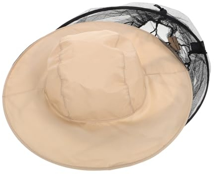 BCOATH Chapeau Apiculteur Pliable Large Bord En Maille Respirante Beige, Protection Solaire Et Anti-insectes, Accessoire Léger Pour Pêche, Apiculture Et Activités De Plein Air