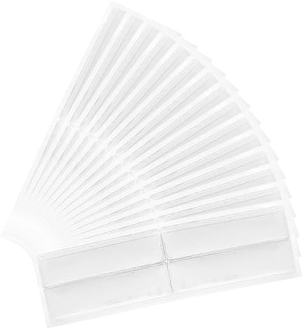 Gadpiparty Lot de 4 pochettes autocollantes transparentes en PVC pour étiquettes de rangement pour bacs de rangement, étagère, cuisine, protecteurs de cartes