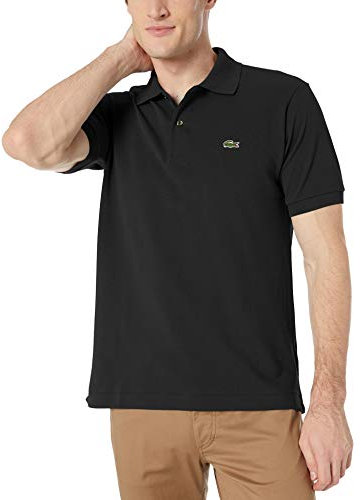 Lacoste Men's Classic Fit L.12.12 Original Piqué Polo Shirt, Black, Medium