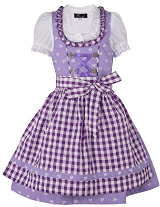 Ramona Lippert® Kinderdirndl Chrissi, lila – 3-delad kostymklänning Dirndl för flickor