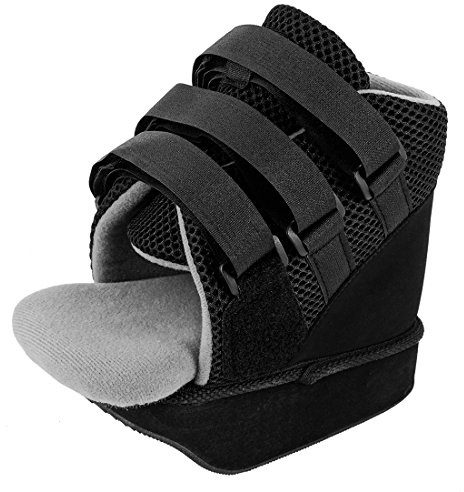 Ubiotex Zapato Post-quirúrgico Taco, Apoyo en el talón, Cierre de Velcro, Anti-Deslizante, Talla 44-46, Negro, Profesionales médicos Unisex Adulto, 44