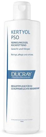Ducray KERTYOL P.S.O., Psoriasis Reinigungsgel für Gesicht und Körper, pflegendes Waschgel bei trockener und zu Schuppenflechte neigender Haut, klinisch getestet, 400 ml