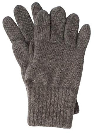 FosterNatur, Kinder Finger Handschuhe/Strickhandschuhe/Wollhandschuhe, 100% Merinowolle extrafein (2, Elk)