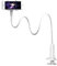 SYXLS Supporto Cellulare, Supporto per Telefono Cellulare, Supporto per Tablet con Collo di Cigno, a Collo di Cigno Universale, Supporto Flessibile a Braccio Lungo (bianco)