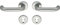 ECO D110/R Drückergarnitur mit Rosetten PZ, für Fluchttüren Türstärke 40-66mmmm, Türgriff Aluminium silber eloxiert