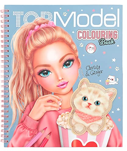 Depesche 12434 TOPModel Cutie Star - Malbuch Set mit 40 Seiten zum Designen von Fashion-Outfits und ein Stickerbogen