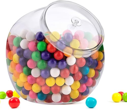 ELLDOO Barattolo trasparente obliquo in PET con coperchio, porta cialde per capsule Nespresso Vertuoline, 2,268 g a bocca larga, barattoli rotondi per alimenti per caffè, bar, cucina, sala pausa