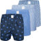 MG-1 4 Webboxer Basis Herren American Boxer Boxershorts kariert und Druck M-XXL, Grösse:L, Präzise Farbe:Design 1