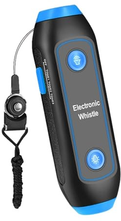 Silbato para profesores, silbato de mano, silbato electrónico de seguridad para senderismo, silbato fuerte con luz LED, árbitro, silbato electrónico portátil para profesores