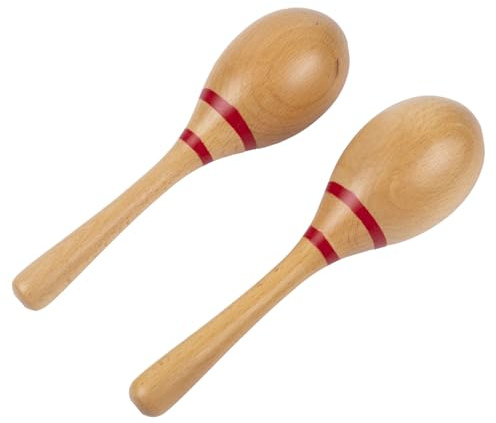 Musfunny Maracas Shakers Instrumentos musicales: Maracas de madera con asa, coctelera de percusión, regalo de cumpleaños, fiesta de KTV, baile, actuaciones en vivo