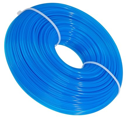 Tunejoy Filo per Trimmer Nylon Filo per Tagliabordi 1,6 mm x 100 m Tondo Filo di Ricambio per Decespugliatore per Parco Giardino Prato Blu