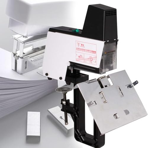 Grapadora eléctrica de 9 niveles, ajuste de grosor, capacidad de 40 hojas, carpeta de escritorio rápida automática para oficina, hogar, uso de fábrica