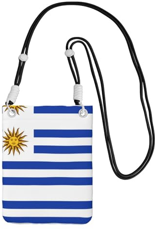BOXILTD Frisiska flaggan telefonväska crossbody – mobiltelefon crossbody-väska med justerbar rem för daglig användning och pendling, Uruguays flagga, en storlek