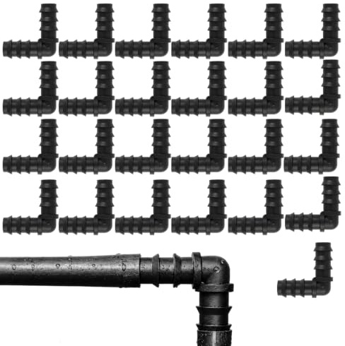 25 Piezas Conectores De Codo Para Manguera De Riego Por Goteo,Riego Por Goteo Huerto Conector,Accesorios De Plástico Tubo,Conector Manguera,Codos De Púas Para Jardín,Huerto,Invernadero Y Plantas