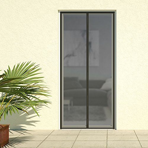 Magnet Fliegengitter Lamellenvorhang DELUXE 100x220cm schwarz 101380105-VH