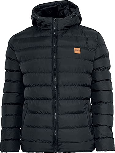 Urban Classics Herren Jacke Basic Bubble Jacket TB863, Gr. XXXXX-Large (Herstellergröße: 5XL), Mehrfarbig (Black/White 61)