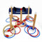 Wurfspiele Ring Toss Game Wooden Quoits Throwing Tossing Game Set with Carry Bag（5 pcs Rope Rings + 10 pcs Plastic Rings