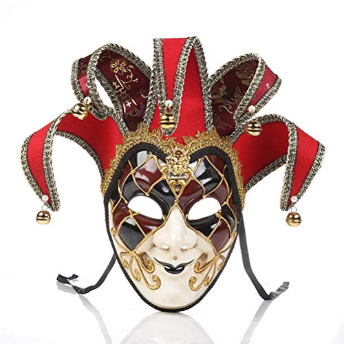Prevessel heltäckande ansikte män maskerad mask jester masker kvinnor vintage venetiansk mardi gras mask halloweenfest