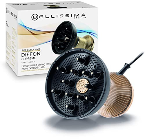 Bellissima Diffon Supreme Diffuser & Curly Hair Dryer - XL Diffuser for Long Waves, Curls, Coils - Cool Button - Anti-Frizz Technology