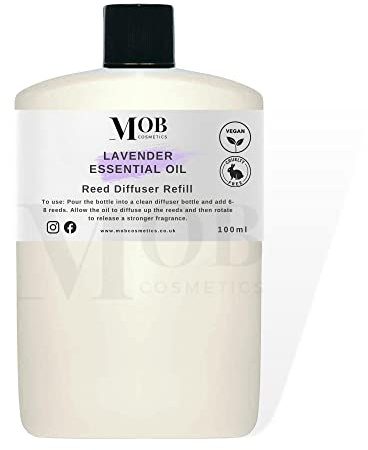 Designer & Fine Fragrance Reed Diffuser Oil Refill 100ml - Highly Concentrated (Lavender Essential Oil)