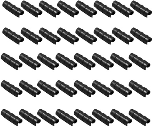 Bonsicoky Greenhouse Tube Clips, 25mm/1, Black, 40 Pcs