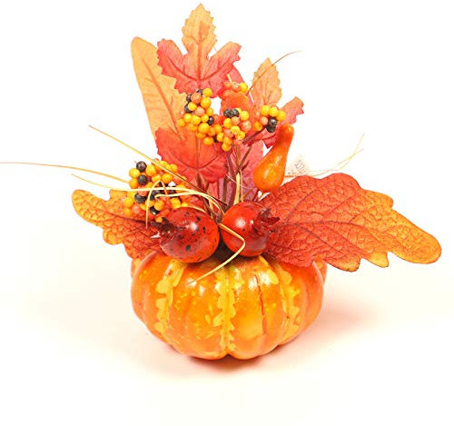 Kürbis Herbst Deko Künstliche Kürbisse Deko Simulation Schaum Kürbis Halloween Kürbis Dekoration Künstliche Minikürbisse Kunstgemüse Simulationskürbis für Herbstdeko Halloween Thanksgiving