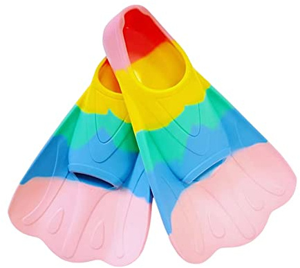 Palmes de Natation pour Enfants, Palmes de Natation Confortables en Silicone Souple pour débutants en et en plongée, Enfants Filles garçons Adultes XS