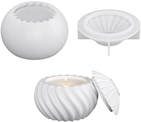 YROHGKPN Portavelas de Tealight Formas de resina Candelabro moldes de silicona para bricolaje Caja de joyería Contenedor de joyas Decoración para el hogar Candelabro Resina Forma